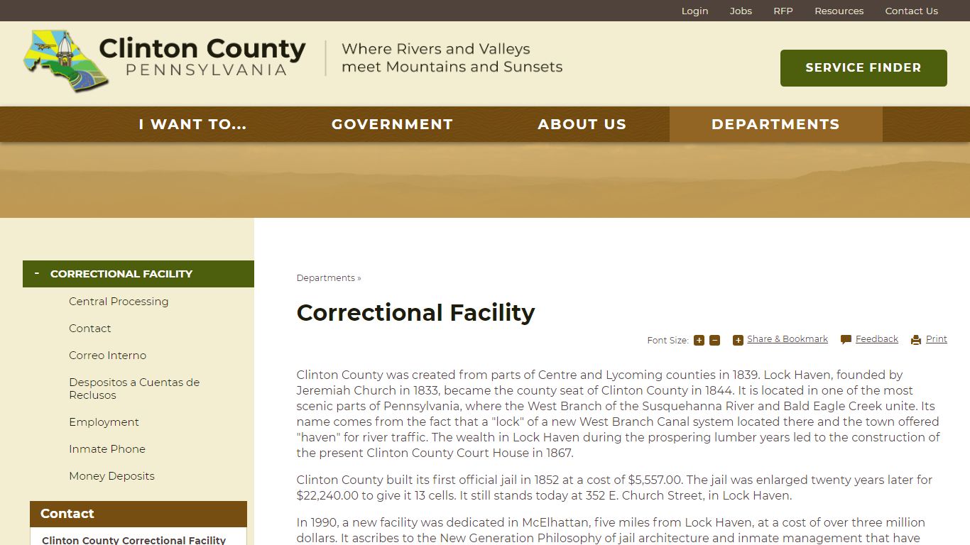 Correctional Facility | Clinton County, PA