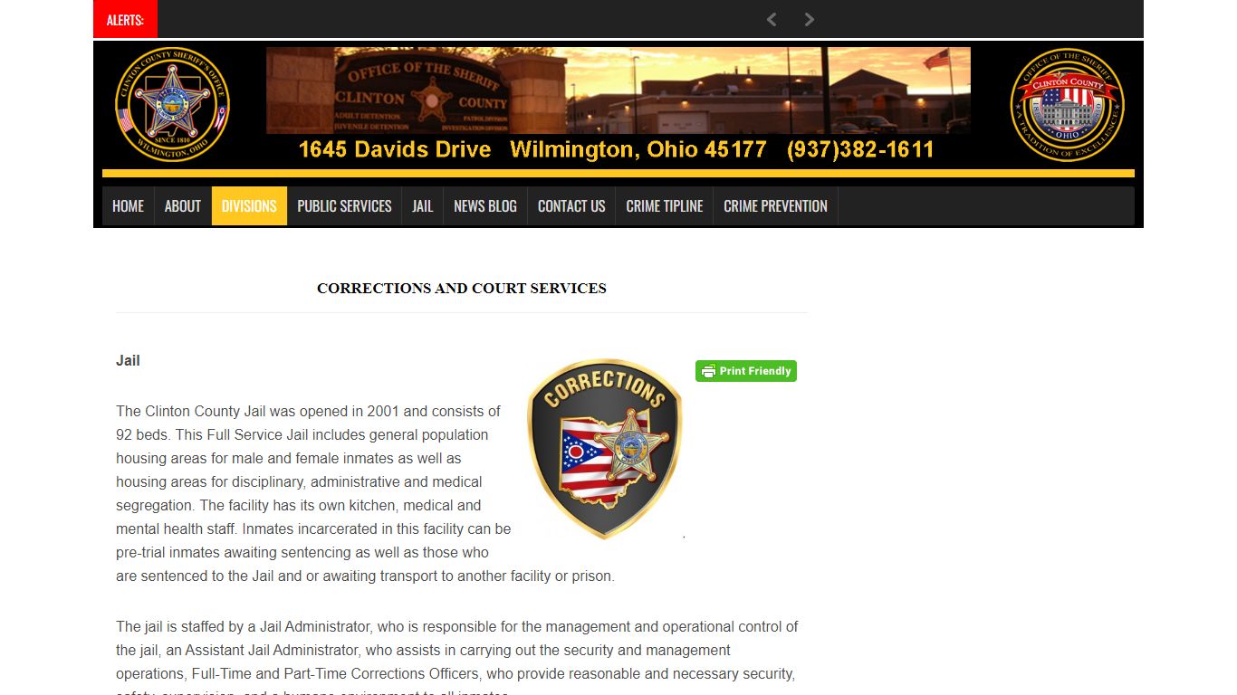 Corrections and Court Services | Clinton County Sheriff's Office